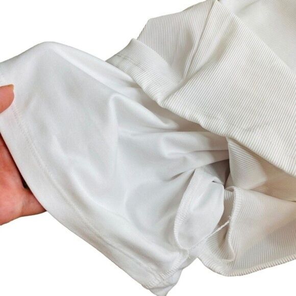 Good American Womens M Micro Ribbed Midi Dress White Contemporary Minimalist New - Picture 5 of 12